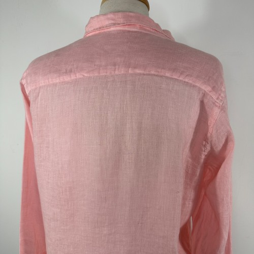 CP Shades Women's Sz Small Tunic Shirt Blouse Top Pink Linen Button - Picture 8 of 12