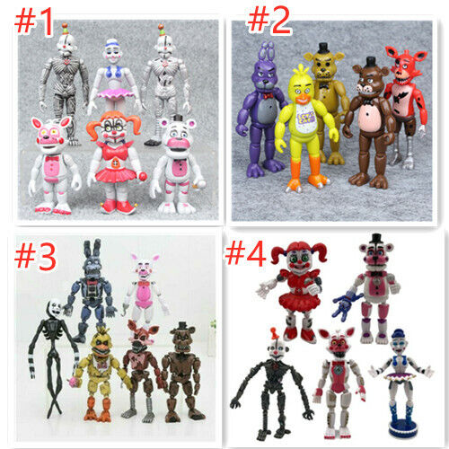 5pc Set Five Nights at Freddy's Sister Location Action Figure Christmas Toy  FNAF