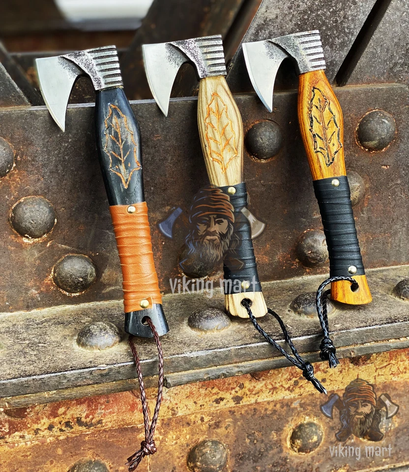 Paquete de 3 hachas vikingas hechas a mano personalizadas, hacha arrojadiza, hac - Imagen 3 de 3