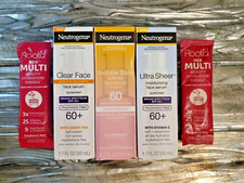 Neutrogena Ultra Sheer  Clear Face SPF 60  Invisible Daily Lotion 1.7 oz X 3