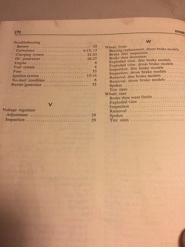 Vintage Motorcycle Repair Manual Troubleshooting Specifications Very Rare!!!!!!! - Picture 9 of 12