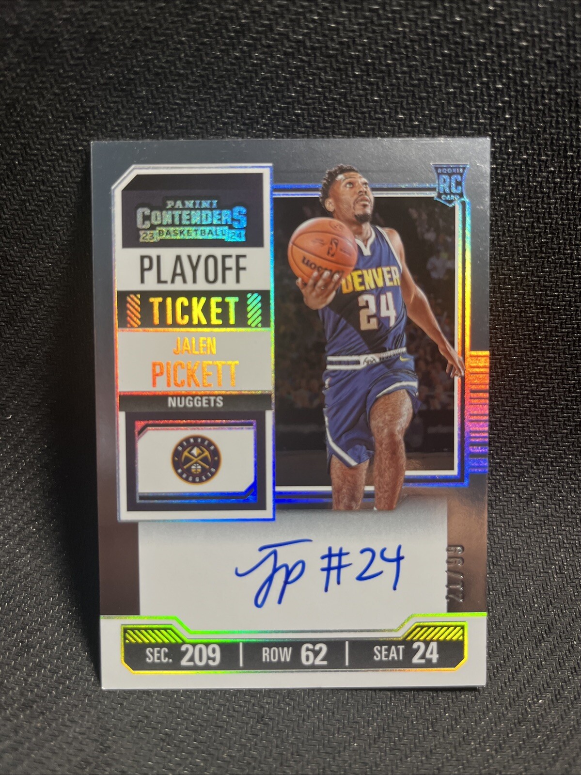 2023-24 CONTENDERS JALEN PICKETT ROOKIE PLAYOFF TICKET AUTO 21/99 