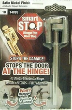 Smart Stop Hinge Pin Door Stop Satin Nickel Finish New ***FREE SHIP***