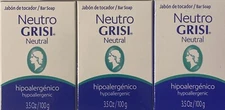 3-Neutro Grisi Neutral Bar Soap 3.5 OZ per Bar-Brand New & Sealed
