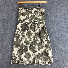 J Crew Dress Womens 4 Silk Ikat Print Bustier Strapless Boned Zip Lined