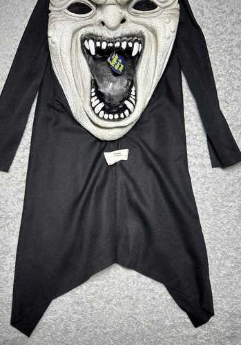 Kmart Pumpkin Time Halloween Mask Hooded Ghoul Super GITD New VTG - Picture 9 of 17