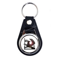 VAUXHALL FAUX LEATHER KEY RING / KEY FOB. VINTAGE VAUXHALL 1857-1993 CARS