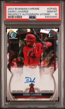 2023 Bowman Chrome 1st #CPA-DL Dario Laverde Auto Atomic #/100 PSA 10 Gem Mint