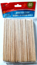 60 Pcs 6  Jumbo Popsicle Sticks for Crafts, Large Tongue Depressors