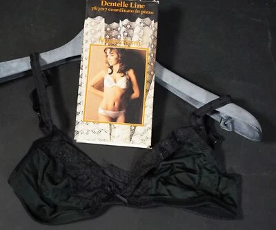 Maidenform Dentelle Line 7817 Sexy Femmes Soutien-Gorge Dessous Taille 70 B Nero - Photo 1/4