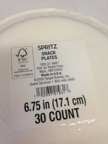 30ct 6.75" Berry Snack Plate - Spritz-Paper Plates - Picture 2 of 2