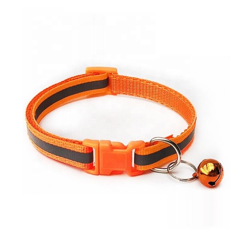 Dog Puppy Pet Collar Reflective Adjustable Nylon pink blue red black green - Picture 21 of 21