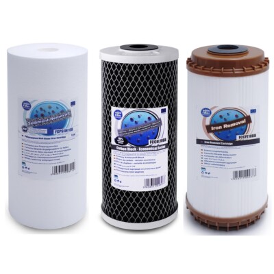 Aquafilter Ersatz Set Wasseraufbereiter Eisen Reduzierung 10'' Big Blue Jumbo