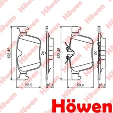 Fits Land Rover Jaguar Volvo Polestar + Other Models Brake Pads Set Rear Howen
