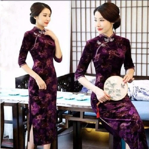 Niñas Estilo Chino Tradicional Modificado Cheongsam Nuevo Vestido Qipao Banquete Fiesta - Imagen 17 de 39
