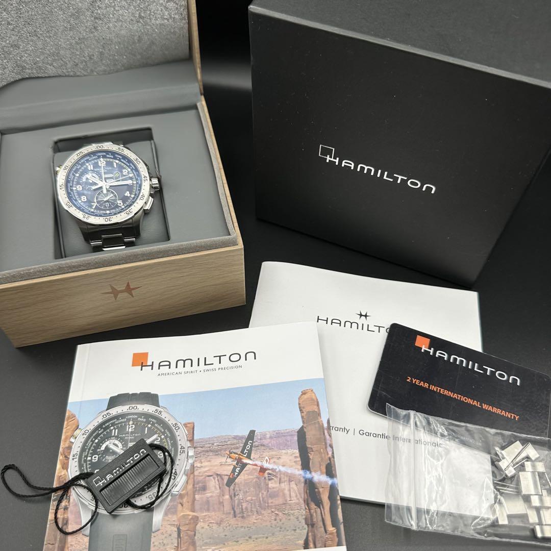 Hamilton Khaki Aviation Worldtimer Chrono Quartz Watch Hamilton Khaki Aviation Worldtimer Chrono Quartz Watch