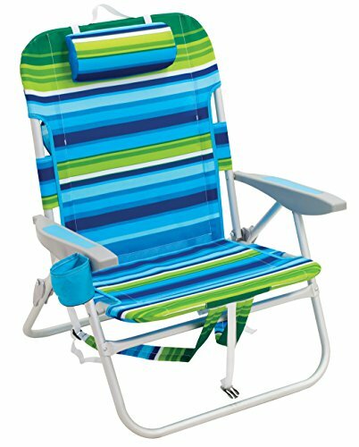 rio beach face opening sunbed high seat beach chair & lounger