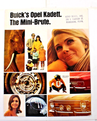 #ad 1968 Buik#x27;s Opel Kadett The Mini Brute New Import Dealership Sales Brochure 20pg $17.95