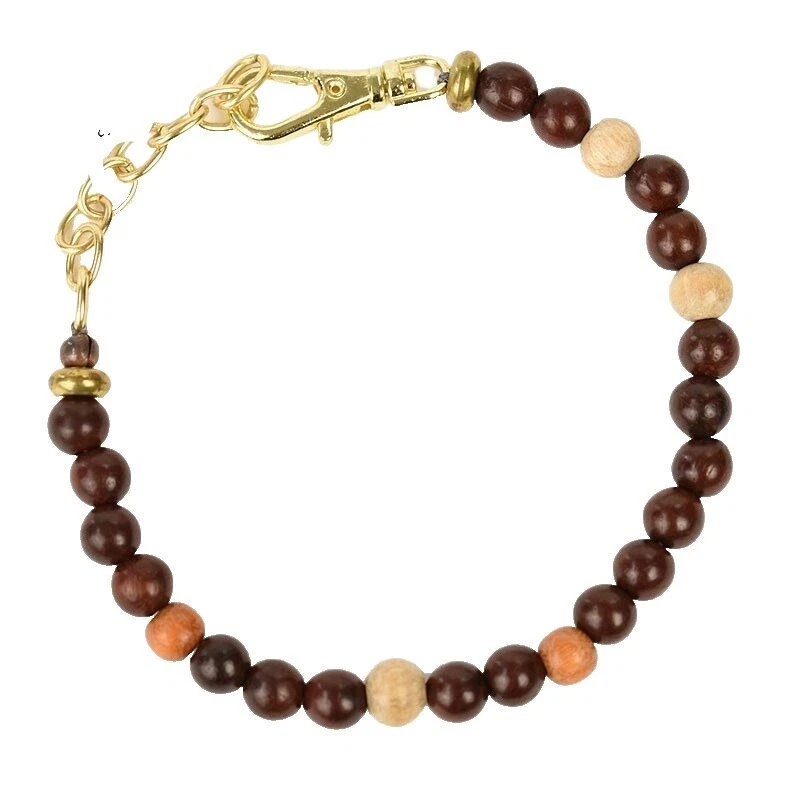 Joyas de Latón de Madera Marrón para Hombres