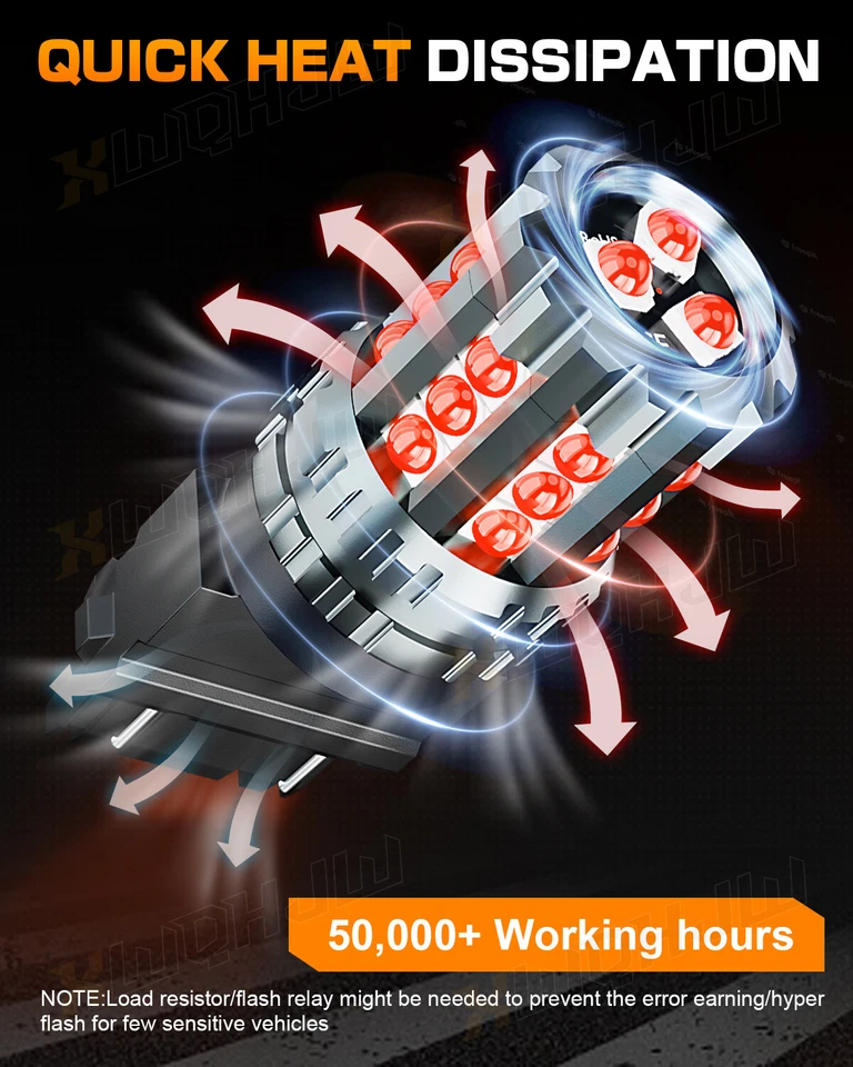 3157 LED rojo luz trasera de freno/bombillas de estacionamiento para Lincoln Navigator 1998-2014 Foto 4 de 4