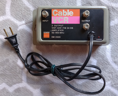 Gemini Cable/VCR Amplifier Model DM 2000 VHF/UHF/FM 24 DB - Picture 4 of 7