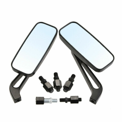 Universal-Alu-Legierung Schwarz 8/10mm UNI-MRP-007 Motorrad-Roller-Spiegel-Paar 