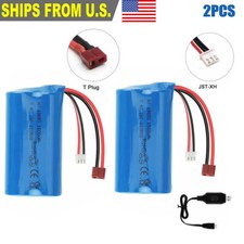 2Pcs 7.4V 1500mAh 2S Li-ion Battery with USB ...