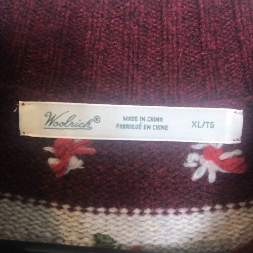 Woolrich 100% Lamb’s Wool Sweater Deep Ruby - Picture 3 of 4