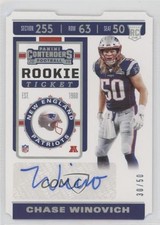 2019 Contenders Rookie Variation Ticket Stub 30/50 Chase Winovich #276 Auto 12mg