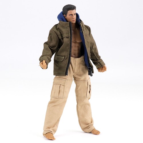 Falsche zweiteilige Jacke Mantel mit Kapuze im Maßstab 1:12 Modell für 6" Actionfigur Körper - Bild 6 von 18