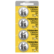 Toshiba CR1216 3V Lithium Coin Battery 4 Batteries