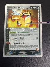 Pokémon TCG Rocket's Entei EX EX Team Rocket Returns 97 Holo Ultra Rare