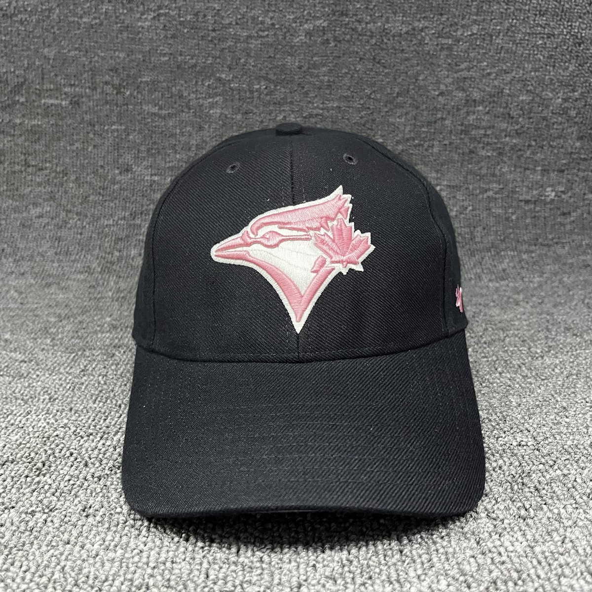 New '47 Brand Toronto Blue Jays Clean Up Adjustable Hat Black Pink Strapback