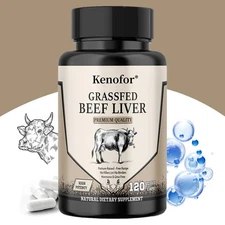 Desiccated Beef Liver Supplements Grass Fed Beef Liver 3000mg 120Caps NonGMO