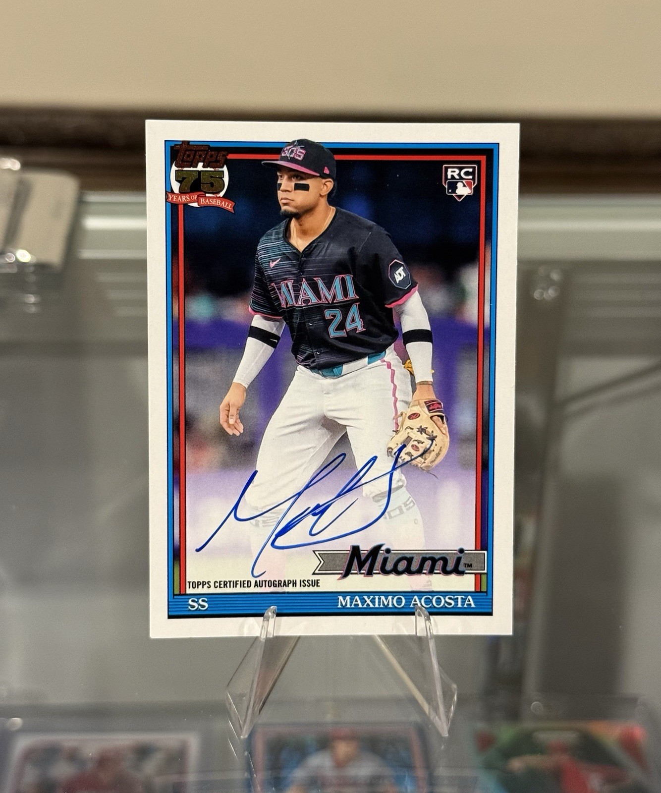 2026 Update Series MAXIMO ACOSTA RC 1991 Baseball AUTO 91B2-MA Marlins Autograph