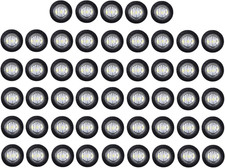 TMH 50 Pcs 3/4 Inch White Light 3 LED Clearance Markers Side Marker Indicator Li