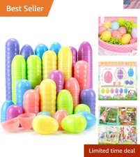 120Pcs Easter Eggs, 2.3" Fillable Pastel Colors Plastic Easter Eggs Empty for...