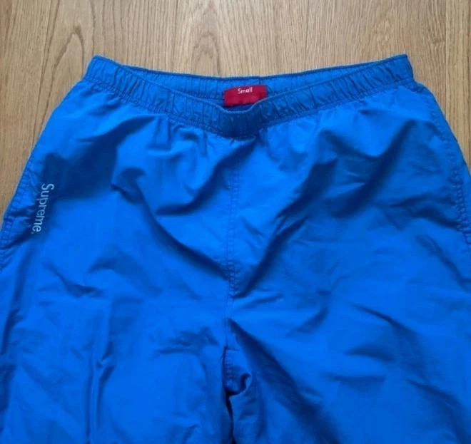 Pantalon d'échauffement FW14 Supreme vintage 2014 taille S petit pantalon bleu