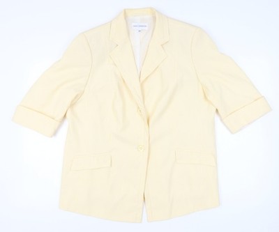 Gray & Osbourn Damen Blazer Jacke gelb Nadelstreifen Größe 24