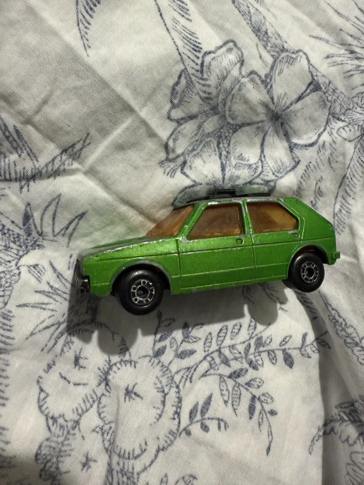 Vintage 1976 Matchbox Super Fast verde VW Golf Die-Cast Car Inglaterra Foto 2 de 4