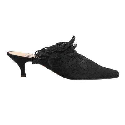 DOLCE & GABBANA x SERGIO ROSSI Schuhe schwarz Spitzen-Absätze Sandalen EU39/U...