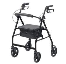 Lightweight rollator folding Walking frame 4 Wheeled walker aluminium with seat