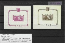 REGNO EMISSIONI LOCALI  2 Foglietti AOSTA 1945 "C.L.N." 10 Lire lilla e 25 Li...