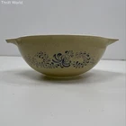 Pyrex Homestead Cinderella Mixing Bowl 444 4 Qt Tan Speckled Blue Vintage