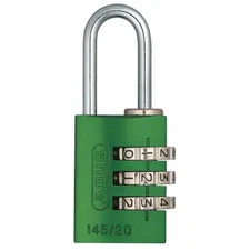 Abus 145/20 Green Combination Padlock, Side, Black/Silver