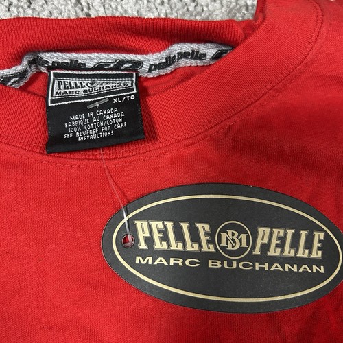 T-shirt Vintage Pelle Marc Buchanan XL Made in Canada nuova con etichetta rossa - Foto 2 di 4