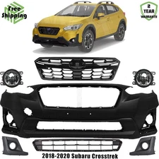 Front Bumper Cover Fascia & Grille Assembly Kit For 2018-2020 Subaru Crosstrek