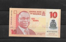 NIGERIA #39a 2009 MINT UNUSED  POLYMER 10 NAIRA BANKNOTE PAPER MONEY NOTE