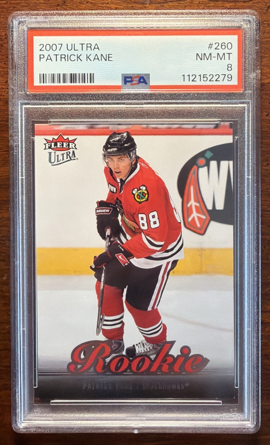 2007 Fleet Ultra PATRICK KANE Rookie #260 PSA 8 Chicago Blackhawks