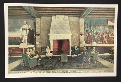 ATLANTIC CITY, NJ - Hotel Dennis St. Denis Room Marvel Spot New Jersey Postcard